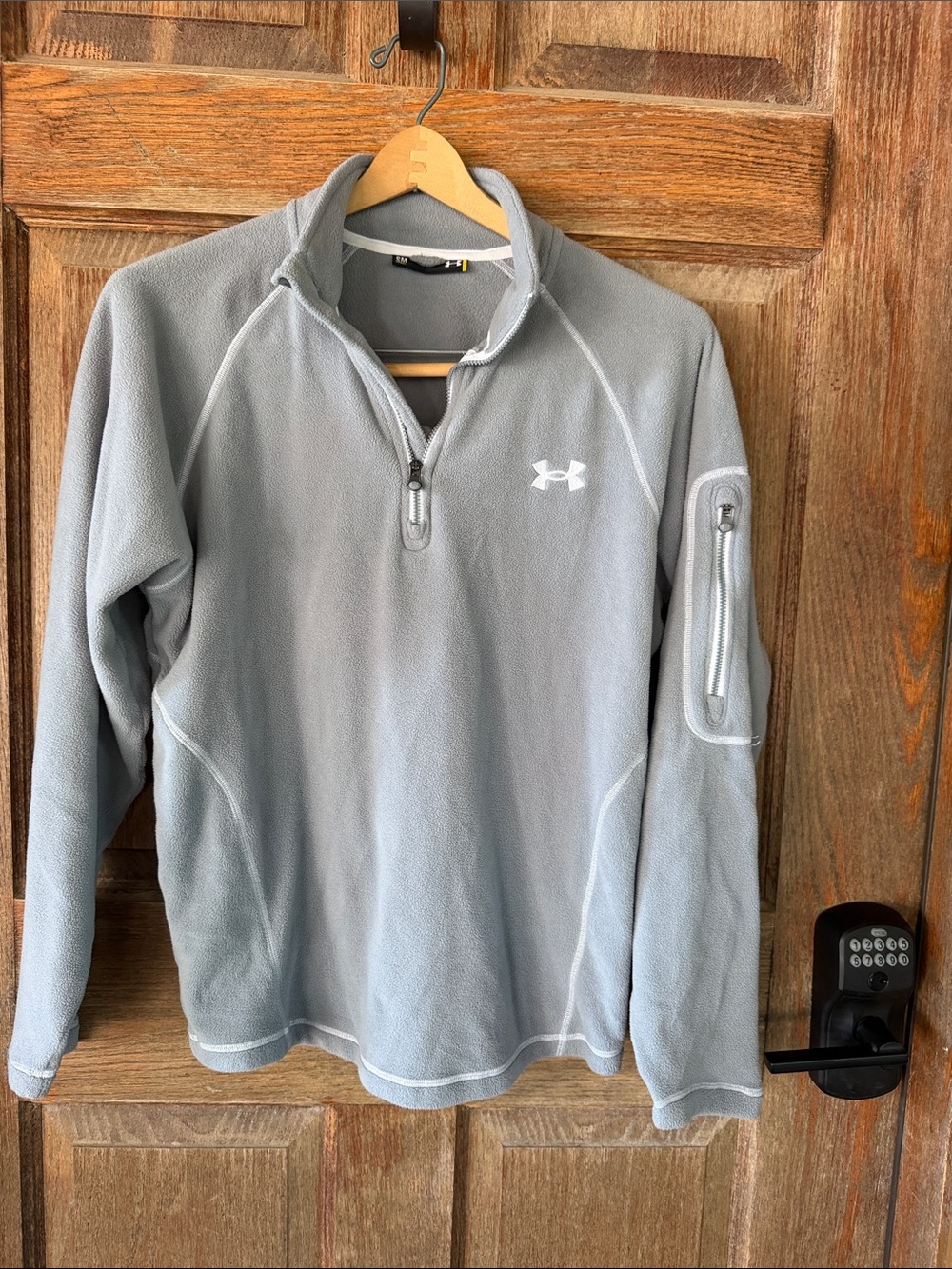 Under Armour Light Gray Men's Quarter‑Zip Performance Fleece